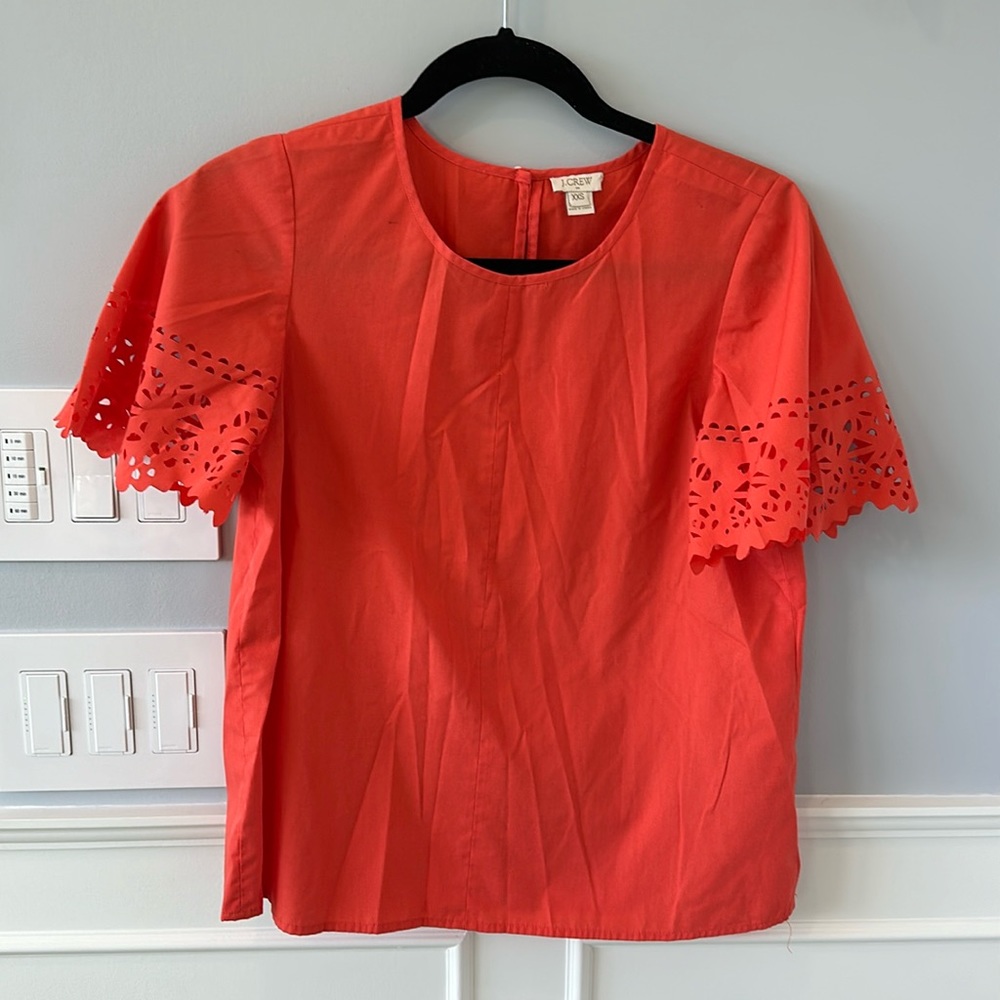 JCrew orange blouse